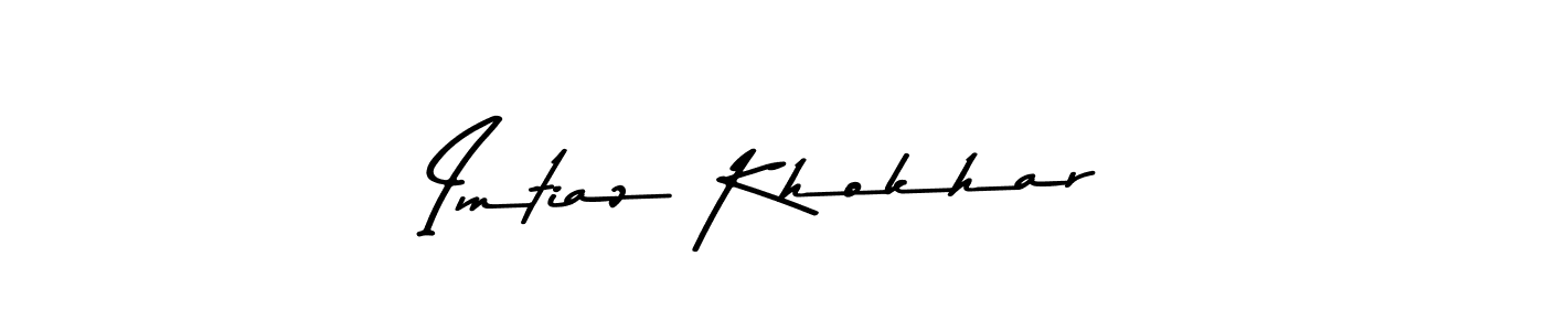 Use a signature maker to create a handwritten signature online. With this signature software, you can design (Asem Kandis PERSONAL USE) your own signature for name Imtiaz Khokhar. Imtiaz Khokhar signature style 9 images and pictures png