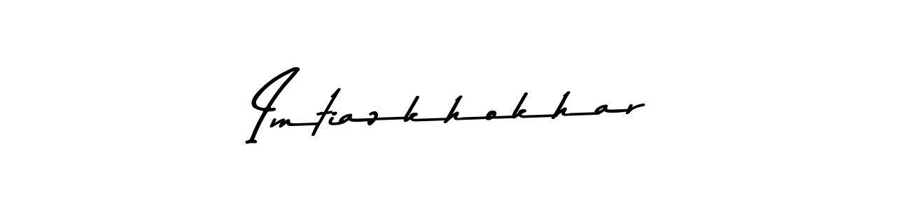 Asem Kandis PERSONAL USE is a professional signature style that is perfect for those who want to add a touch of class to their signature. It is also a great choice for those who want to make their signature more unique. Get Imtiazkhokhar name to fancy signature for free. Imtiazkhokhar signature style 9 images and pictures png