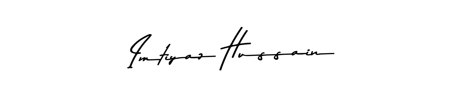 Make a beautiful signature design for name Imtiyaz Hussain. With this signature (Asem Kandis PERSONAL USE) style, you can create a handwritten signature for free. Imtiyaz Hussain signature style 9 images and pictures png