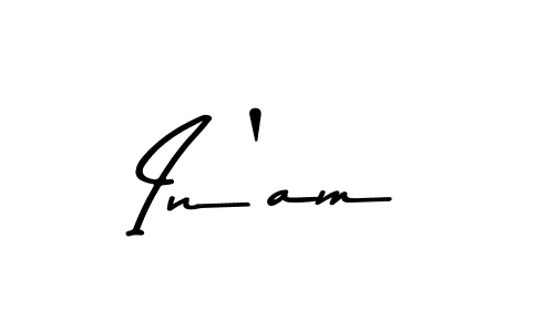 How to make In'am name signature. Use Asem Kandis PERSONAL USE style for creating short signs online. This is the latest handwritten sign. In'am signature style 9 images and pictures png