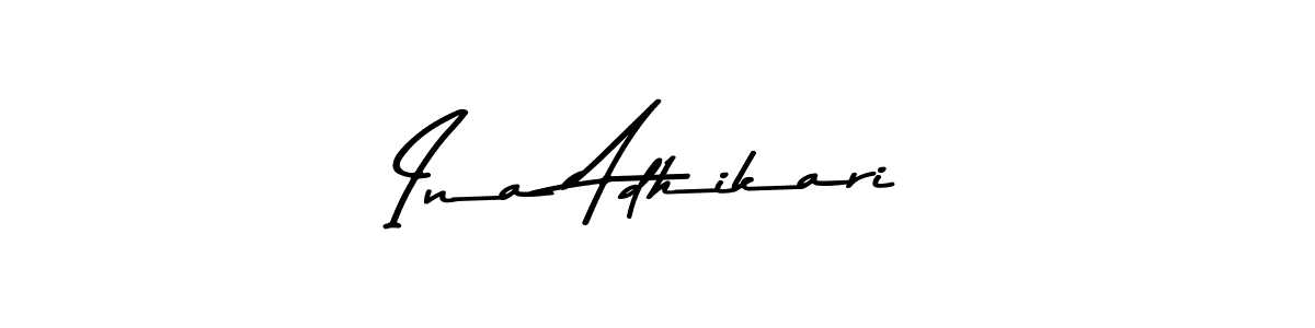 The best way (Asem Kandis PERSONAL USE) to make a short signature is to pick only two or three words in your name. The name Ina Adhikari include a total of six letters. For converting this name. Ina Adhikari signature style 9 images and pictures png