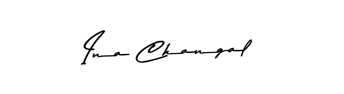Also You can easily find your signature by using the search form. We will create Ina Changal name handwritten signature images for you free of cost using Asem Kandis PERSONAL USE sign style. Ina Changal signature style 9 images and pictures png