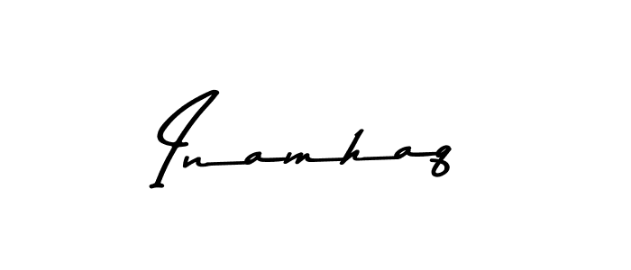 Make a beautiful signature design for name Inamhaq. With this signature (Asem Kandis PERSONAL USE) style, you can create a handwritten signature for free. Inamhaq signature style 9 images and pictures png