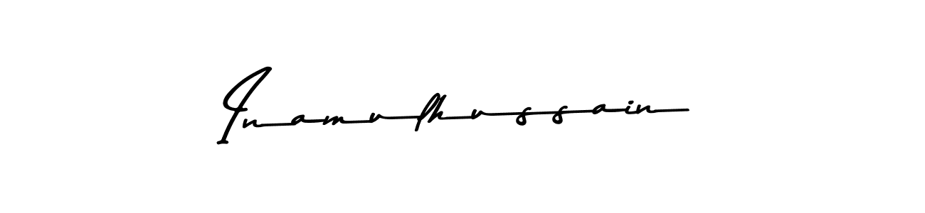 Make a beautiful signature design for name Inamulhussain. With this signature (Asem Kandis PERSONAL USE) style, you can create a handwritten signature for free. Inamulhussain signature style 9 images and pictures png