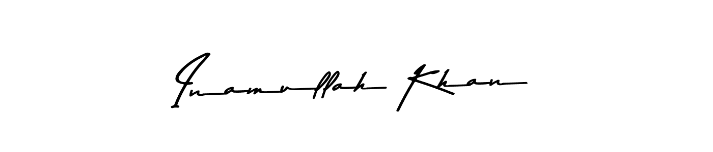 How to make Inamullah Khan name signature. Use Asem Kandis PERSONAL USE style for creating short signs online. This is the latest handwritten sign. Inamullah Khan signature style 9 images and pictures png
