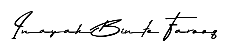 A timeless handwritten aesthetic for Inayah Binte Farooq. The Asem Kandis PERSONAL USE font gives your signature a handcrafted feel with natural curves. Inayah Binte Farooq signature style 9 images and pictures png