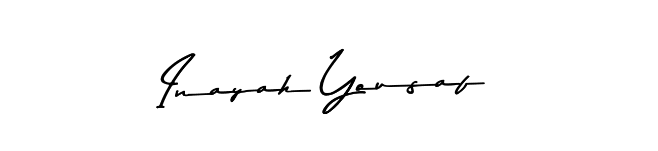 Use a signature maker to create a handwritten signature online. With this signature software, you can design (Asem Kandis PERSONAL USE) your own signature for name Inayah Yousaf. Inayah Yousaf signature style 9 images and pictures png