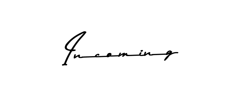 Similarly Asem Kandis PERSONAL USE is the best handwritten signature design. Signature creator online .You can use it as an online autograph creator for name Incoming. Incoming signature style 9 images and pictures png