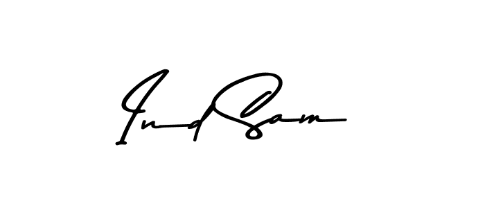 This is the best signature style for the Ind Sam name. Also you like these signature font (Asem Kandis PERSONAL USE). Mix name signature. Ind Sam signature style 9 images and pictures png