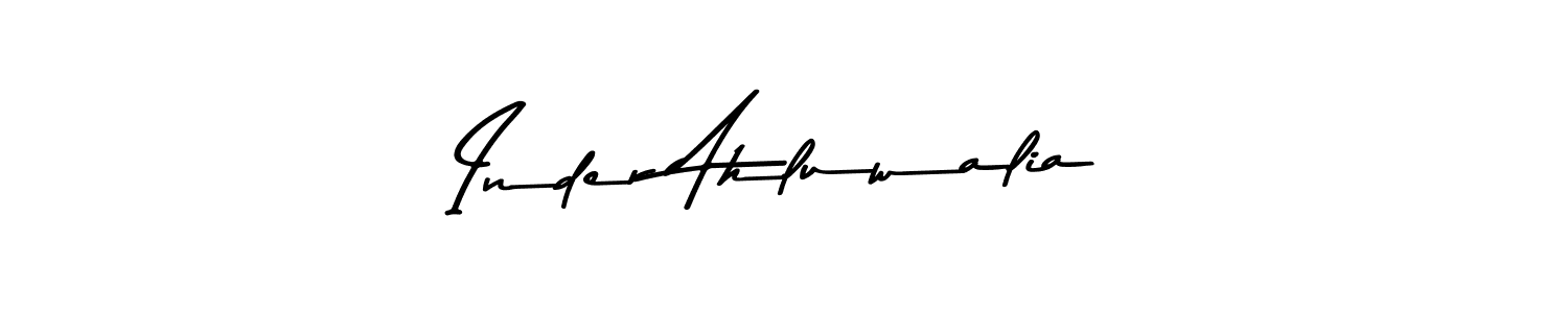 Create a beautiful signature design for name Inder Ahluwalia. With this signature (Asem Kandis PERSONAL USE) fonts, you can make a handwritten signature for free. Inder Ahluwalia signature style 9 images and pictures png