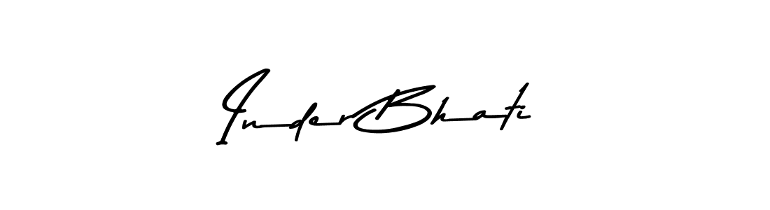 Design your own signature with our free online signature maker. With this signature software, you can create a handwritten (Asem Kandis PERSONAL USE) signature for name Inder Bhati. Inder Bhati signature style 9 images and pictures png