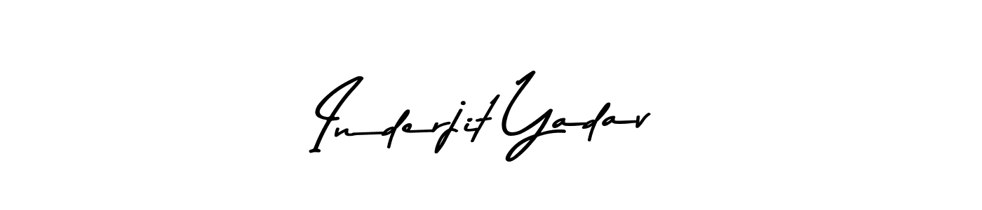 How to make Inderjit Yadav name signature. Use Asem Kandis PERSONAL USE style for creating short signs online. This is the latest handwritten sign. Inderjit Yadav signature style 9 images and pictures png