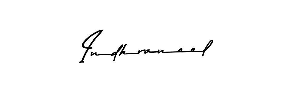 Design your own signature with our free online signature maker. With this signature software, you can create a handwritten (Asem Kandis PERSONAL USE) signature for name Indhraneel. Indhraneel signature style 9 images and pictures png