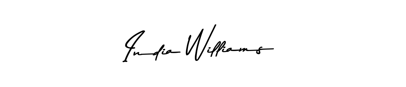 Use a signature maker to create a handwritten signature online. With this signature software, you can design (Asem Kandis PERSONAL USE) your own signature for name India Williams. India Williams signature style 9 images and pictures png