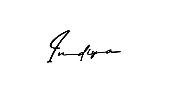 How to make Indiya name signature. Use Asem Kandis PERSONAL USE style for creating short signs online. This is the latest handwritten sign. Indiya signature style 9 images and pictures png
