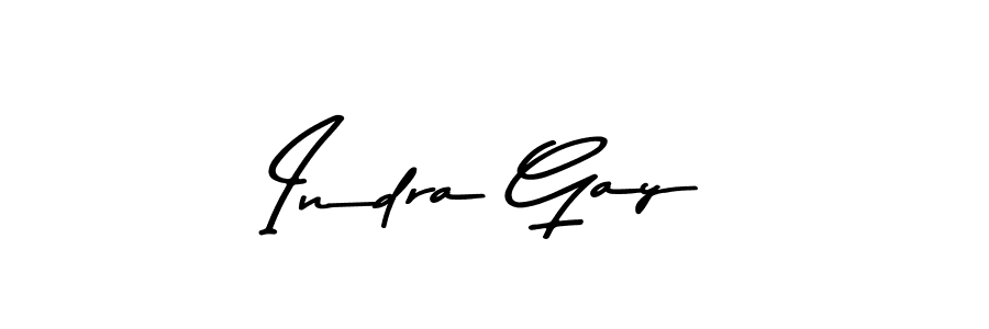 How to make Indra Gay name signature. Use Asem Kandis PERSONAL USE style for creating short signs online. This is the latest handwritten sign. Indra Gay signature style 9 images and pictures png