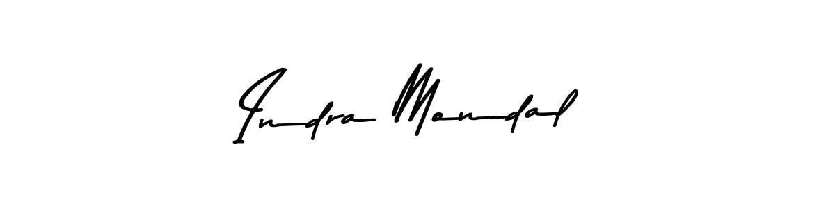 How to make Indra Mondal name signature. Use Asem Kandis PERSONAL USE style for creating short signs online. This is the latest handwritten sign. Indra Mondal signature style 9 images and pictures png