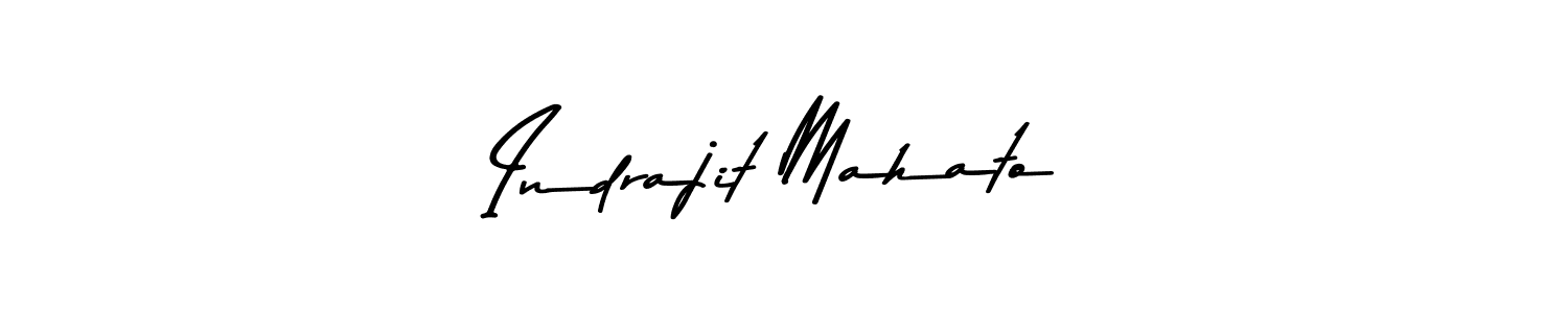 How to make Indrajit Mahato name signature. Use Asem Kandis PERSONAL USE style for creating short signs online. This is the latest handwritten sign. Indrajit Mahato signature style 9 images and pictures png