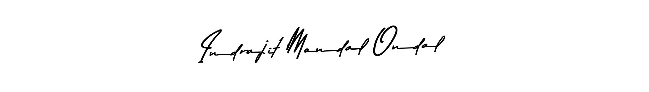 Make a beautiful signature design for name Indrajit Mondal Ondal. With this signature (Asem Kandis PERSONAL USE) style, you can create a handwritten signature for free. Indrajit Mondal Ondal signature style 9 images and pictures png