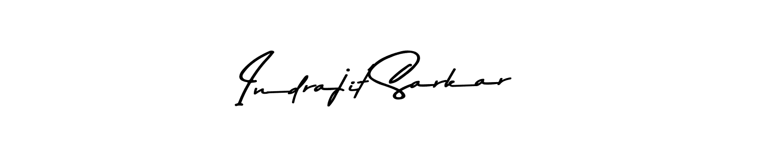 Create a beautiful signature design for name Indrajit Sarkar. With this signature (Asem Kandis PERSONAL USE) fonts, you can make a handwritten signature for free. Indrajit Sarkar signature style 9 images and pictures png