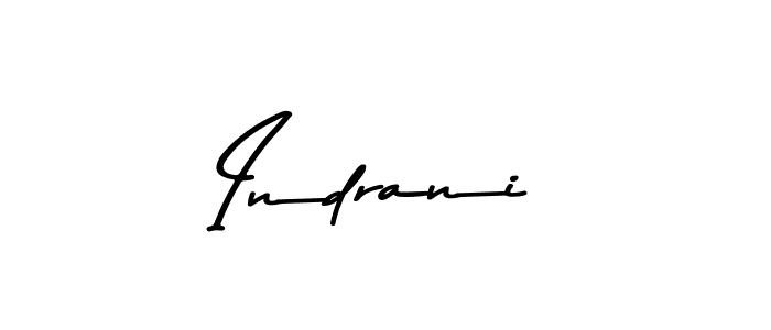 Use a signature maker to create a handwritten signature online. With this signature software, you can design (Asem Kandis PERSONAL USE) your own signature for name Indrani. Indrani signature style 9 images and pictures png