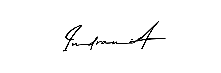 The best way (Asem Kandis PERSONAL USE) to make a short signature is to pick only two or three words in your name. The name Indrani A include a total of six letters. For converting this name. Indrani A signature style 9 images and pictures png