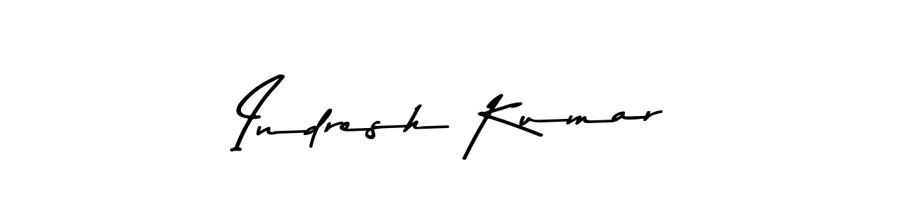 Create a beautiful signature design for name Indresh Kumar. With this signature (Asem Kandis PERSONAL USE) fonts, you can make a handwritten signature for free. Indresh Kumar signature style 9 images and pictures png