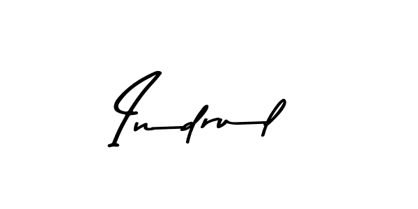 How to make Indrul name signature. Use Asem Kandis PERSONAL USE style for creating short signs online. This is the latest handwritten sign. Indrul signature style 9 images and pictures png