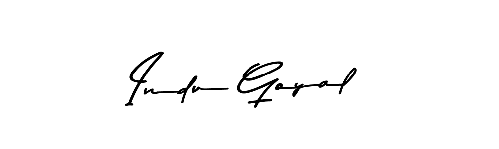 How to make Indu Goyal name signature. Use Asem Kandis PERSONAL USE style for creating short signs online. This is the latest handwritten sign. Indu Goyal signature style 9 images and pictures png