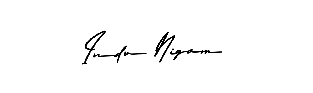 How to make Indu Nigam signature? Asem Kandis PERSONAL USE is a professional autograph style. Create handwritten signature for Indu Nigam name. Indu Nigam signature style 9 images and pictures png