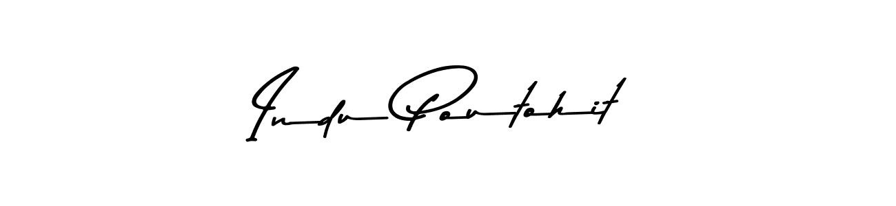 Create a beautiful signature design for name Indu Poutohit. With this signature (Asem Kandis PERSONAL USE) fonts, you can make a handwritten signature for free. Indu Poutohit signature style 9 images and pictures png