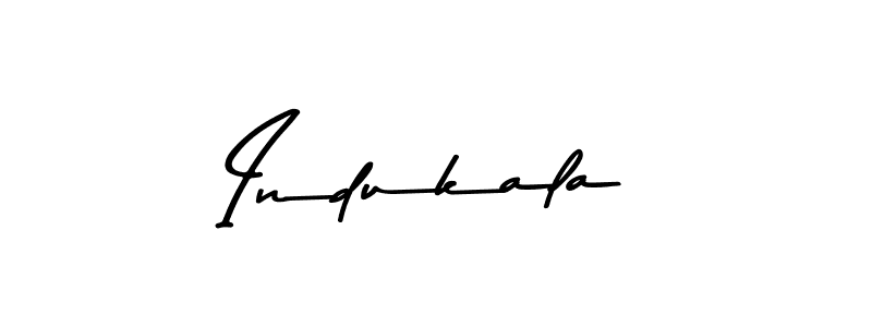 Use a signature maker to create a handwritten signature online. With this signature software, you can design (Asem Kandis PERSONAL USE) your own signature for name Indukala. Indukala signature style 9 images and pictures png