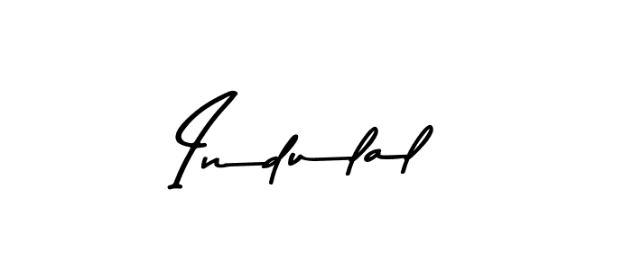 How to make Indulal name signature. Use Asem Kandis PERSONAL USE style for creating short signs online. This is the latest handwritten sign. Indulal signature style 9 images and pictures png