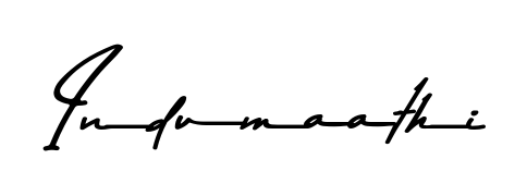 Create an unforgettable impression when signing with Indumaathi name styled in Asem Kandis PERSONAL USE typography. 100% free online generator. Indumaathi signature style 9 images and pictures png