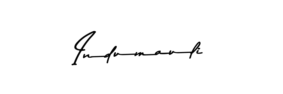 Create a beautiful signature design for name Indumauli. With this signature (Asem Kandis PERSONAL USE) fonts, you can make a handwritten signature for free. Indumauli signature style 9 images and pictures png