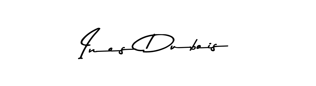 How to make Ines Dubois name signature. Use Asem Kandis PERSONAL USE style for creating short signs online. This is the latest handwritten sign. Ines Dubois signature style 9 images and pictures png