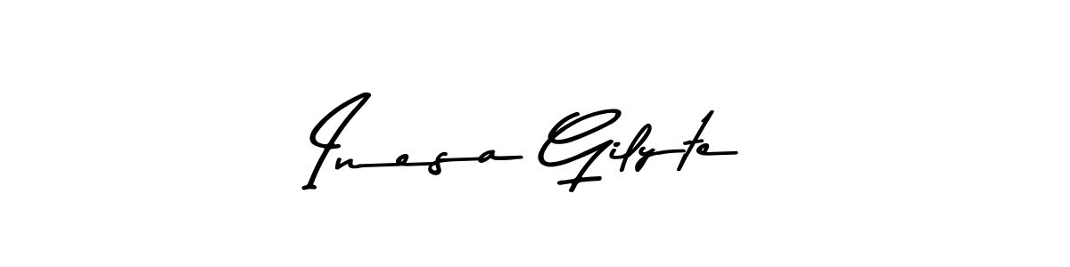 Make a beautiful signature design for name Inesa Gilyte. With this signature (Asem Kandis PERSONAL USE) style, you can create a handwritten signature for free. Inesa Gilyte signature style 9 images and pictures png