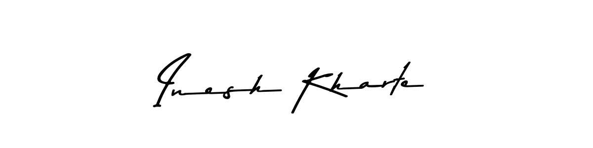 Create a beautiful signature design for name Inesh Kharte. With this signature (Asem Kandis PERSONAL USE) fonts, you can make a handwritten signature for free. Inesh Kharte signature style 9 images and pictures png