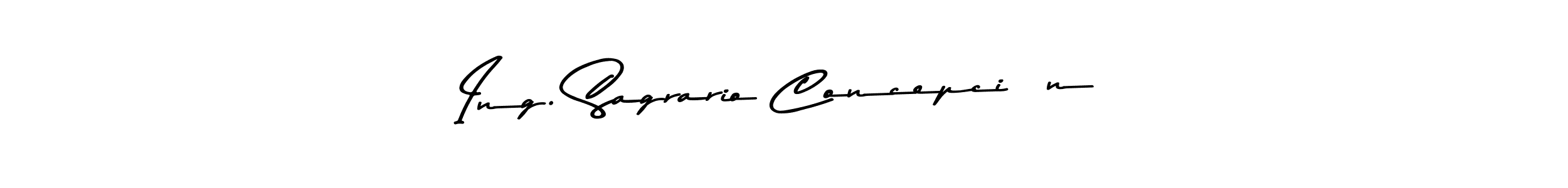 Also You can easily find your signature by using the search form. We will create Ing. Sagrario Concepción name handwritten signature images for you free of cost using Asem Kandis PERSONAL USE sign style. Ing. Sagrario Concepción signature style 9 images and pictures png