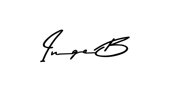 Inge B stylish signature style. Best Handwritten Sign (Asem Kandis PERSONAL USE) for my name. Handwritten Signature Collection Ideas for my name Inge B. Inge B signature style 9 images and pictures png
