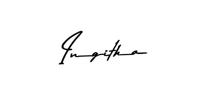 You should practise on your own different ways (Asem Kandis PERSONAL USE) to write your name (Ingitha) in signature. don't let someone else do it for you. Ingitha signature style 9 images and pictures png