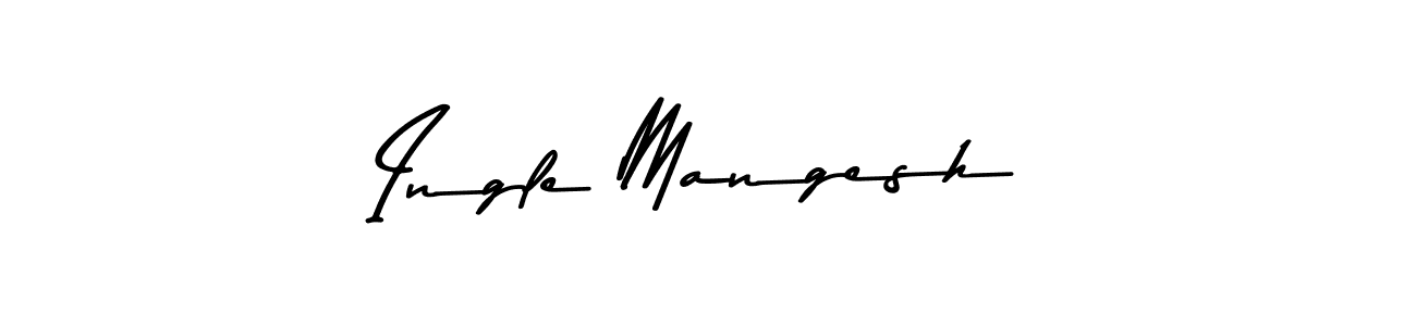 The best way (Asem Kandis PERSONAL USE) to make a short signature is to pick only two or three words in your name. The name Ingle Mangesh include a total of six letters. For converting this name. Ingle Mangesh signature style 9 images and pictures png