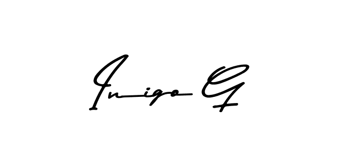 Design your own signature with our free online signature maker. With this signature software, you can create a handwritten (Asem Kandis PERSONAL USE) signature for name Inigo G. Inigo G signature style 9 images and pictures png