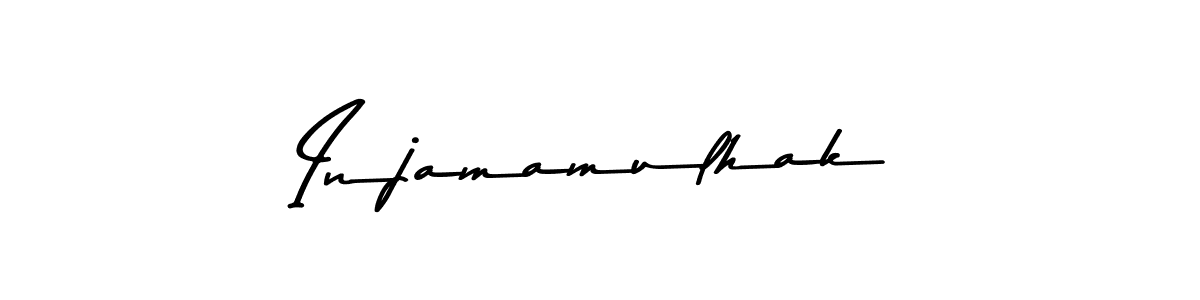 Create a beautiful signature design for name Injamamulhak. With this signature (Asem Kandis PERSONAL USE) fonts, you can make a handwritten signature for free. Injamamulhak signature style 9 images and pictures png
