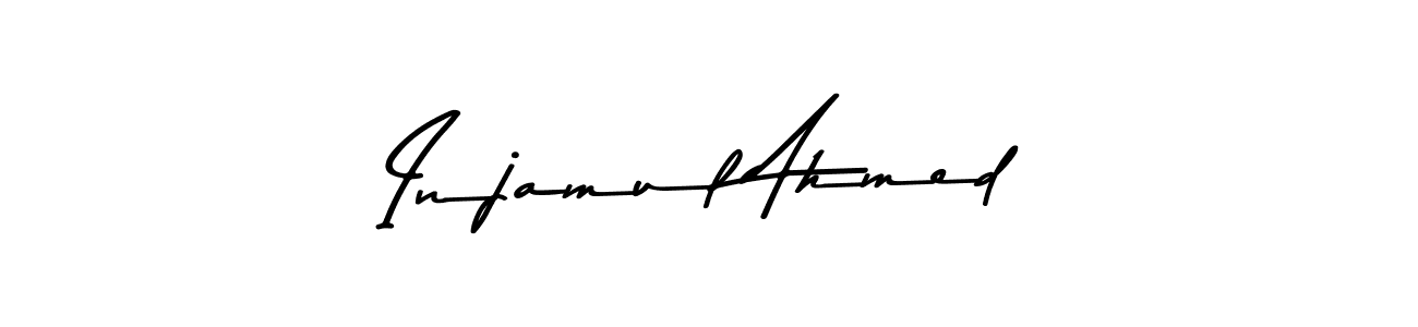 Create a beautiful signature design for name Injamul Ahmed. With this signature (Asem Kandis PERSONAL USE) fonts, you can make a handwritten signature for free. Injamul Ahmed signature style 9 images and pictures png