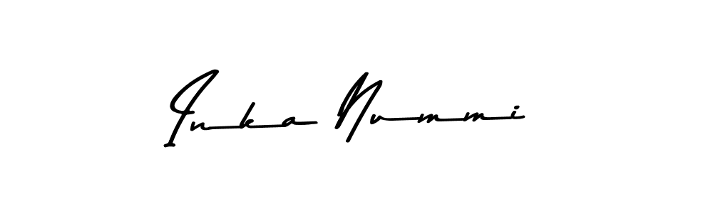 Design your own signature with our free online signature maker. With this signature software, you can create a handwritten (Asem Kandis PERSONAL USE) signature for name Inka Nummi. Inka Nummi signature style 9 images and pictures png