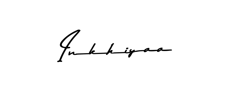 How to make Inkhiyaa name signature. Use Asem Kandis PERSONAL USE style for creating short signs online. This is the latest handwritten sign. Inkhiyaa signature style 9 images and pictures png