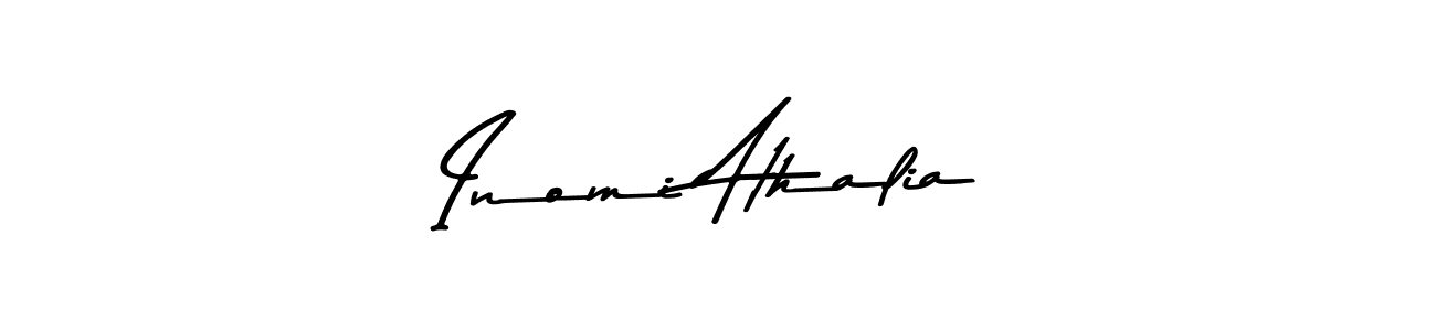 You should practise on your own different ways (Asem Kandis PERSONAL USE) to write your name (Inomi Athalia) in signature. don't let someone else do it for you. Inomi Athalia signature style 9 images and pictures png