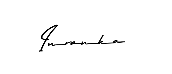 How to make Inranka name signature. Use Asem Kandis PERSONAL USE style for creating short signs online. This is the latest handwritten sign. Inranka signature style 9 images and pictures png