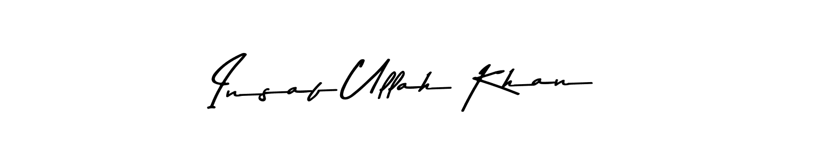 Use a signature maker to create a handwritten signature online. With this signature software, you can design (Asem Kandis PERSONAL USE) your own signature for name Insaf Ullah Khan. Insaf Ullah Khan signature style 9 images and pictures png